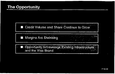 A slide title 'The Opportunity' showing three bullet points