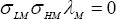\sigma _{LM} \sigma _{HM} \lambda _M  = 0