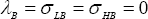 \lambda _B  = \sigma _{LB}  = \sigma _{HB}  = 0