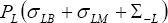 P_L \left( {\sigma _{LB}  + \sigma _{LM}  + \Sigma _{ - L} } \right)