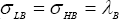 \left( {\sigma _{LB}  = \sigma _{HB}  = \lambda _B } \right)