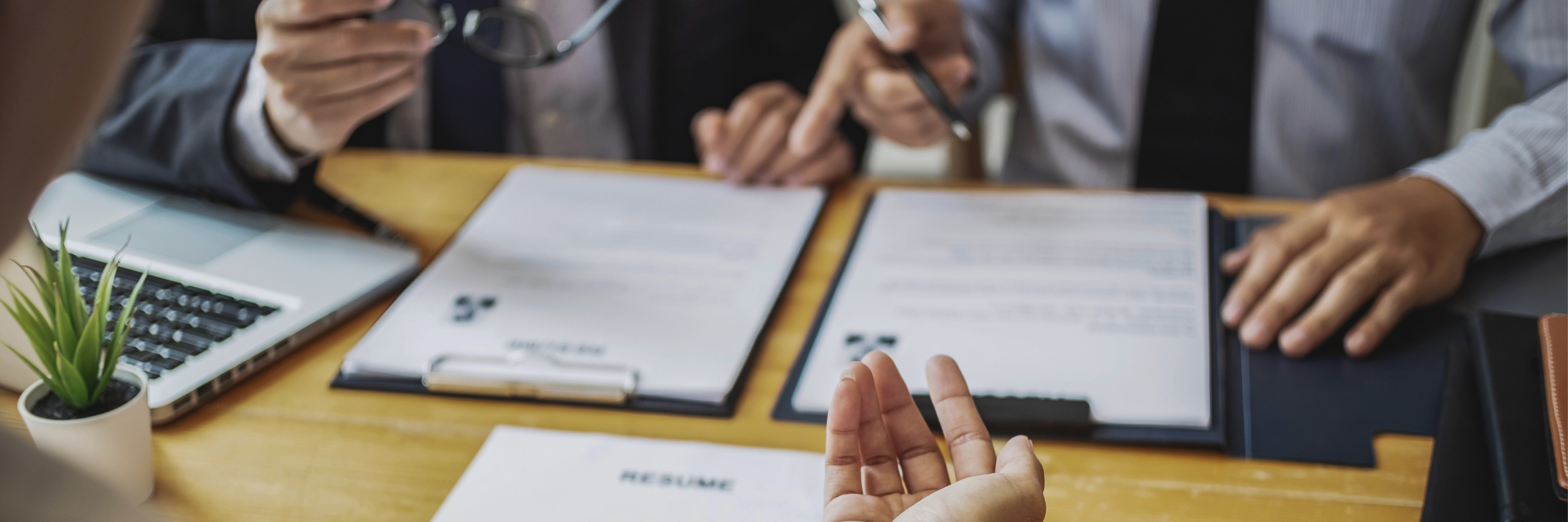 Potential employee interviewing for a job