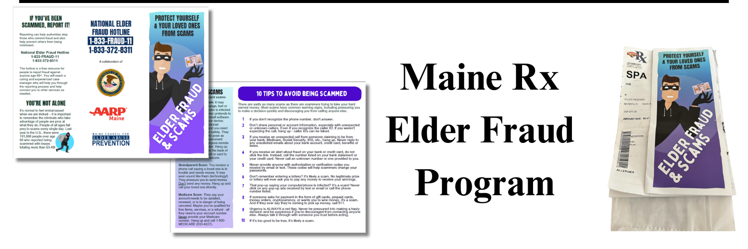 Maine Rx Elder Fraud Program header image