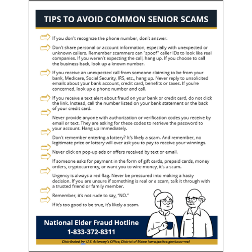 Senor Scams - Tips to Avoid flyer thumbnail image