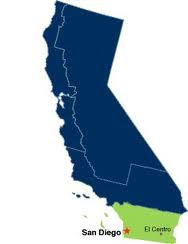 Southern District of California Map