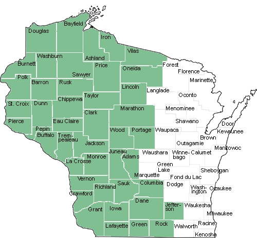 Map of Wisconsin